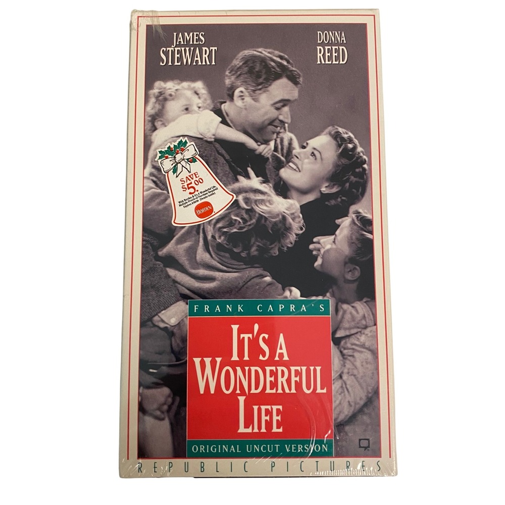 Its a Wonderful‎ Life VHS James Stewart Donna Reed Original Uncut Version